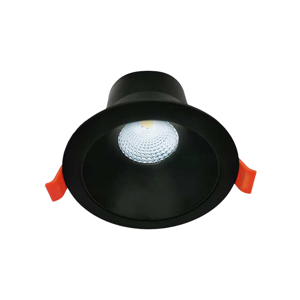 Rex 9W Tricolour LED Downlight Matt Black