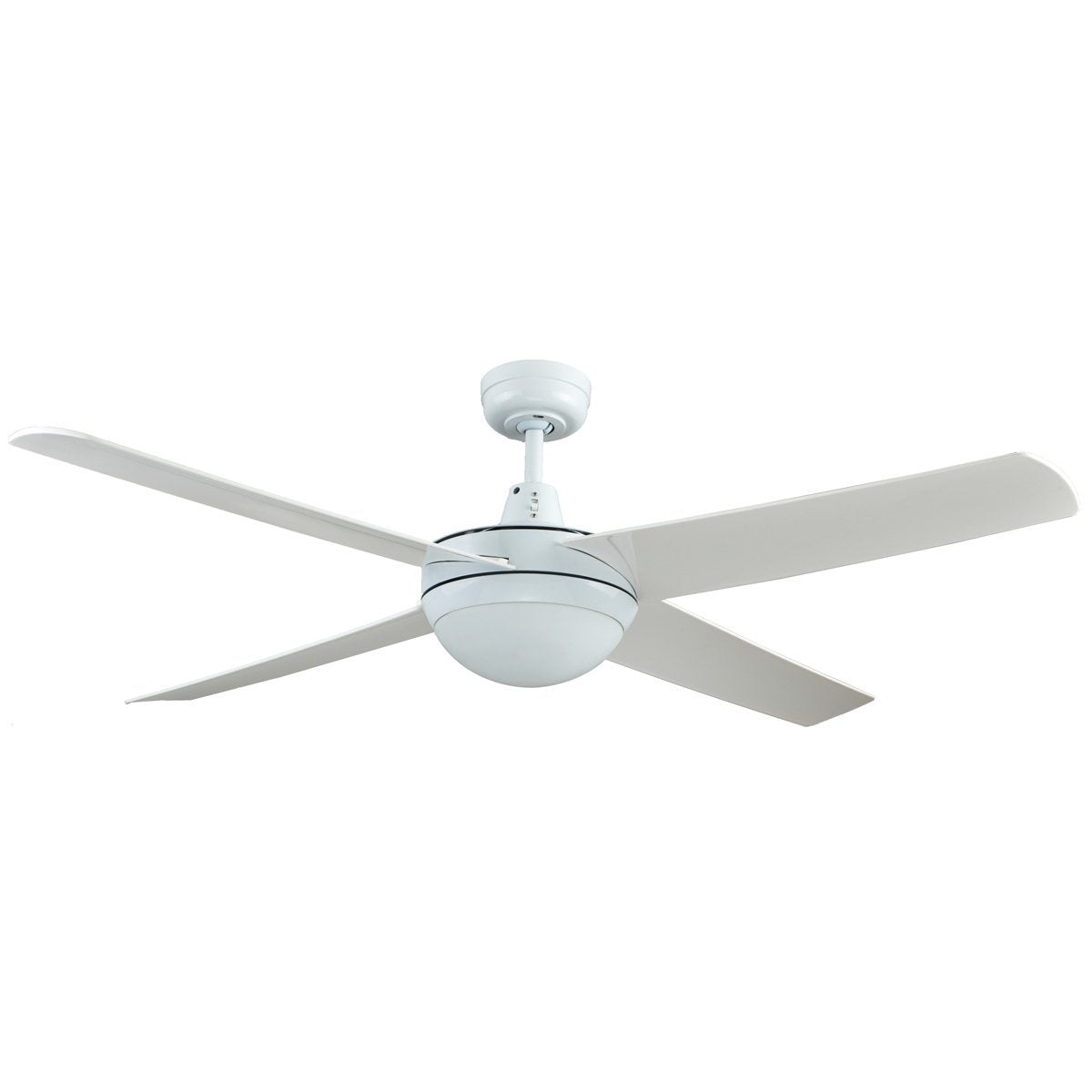 Rotor LED Light 52'' Brushed Aluminum Ceiling Fan with ABS Blades + WH Touch Pad Remote - ROTORS2 - TWHRem