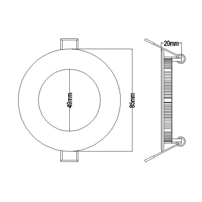 Round step light