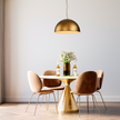 Rowen 1 Light 50cm E27 Dome Pendant Silky Gold