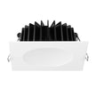 Ecogem Square LED Tri-Colour Downlight 10W IP44 3/4/6K Dimmable Satin Nickel