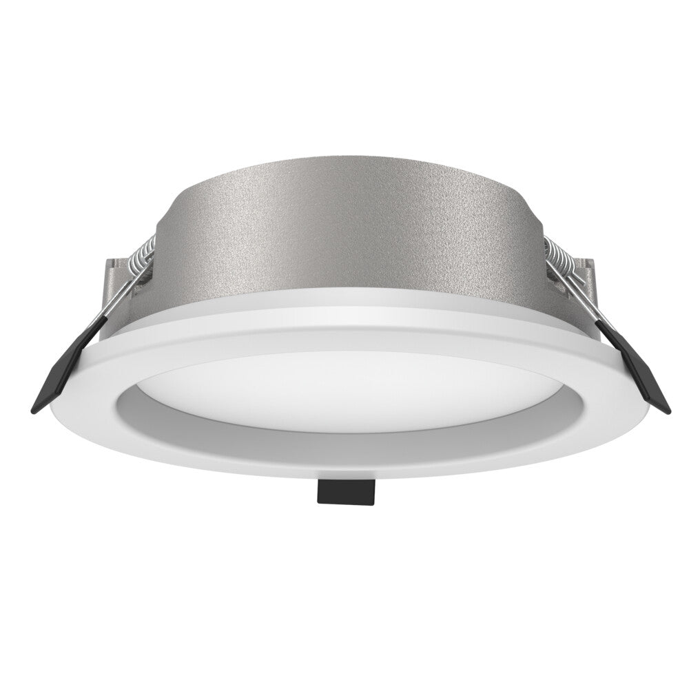 Exmouth LED Tri-Colour Downlight 22W 184mm 3/4/6K Silver