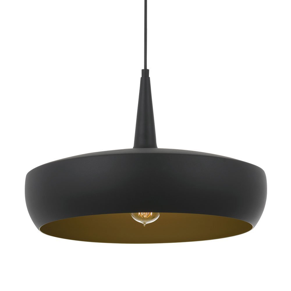 Sabra 430mm 1 Light Pendant Light in Black and Gold