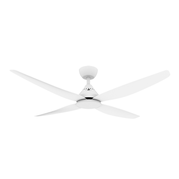 SAL Augusta 52 inch AC ceiling fan in white, no light