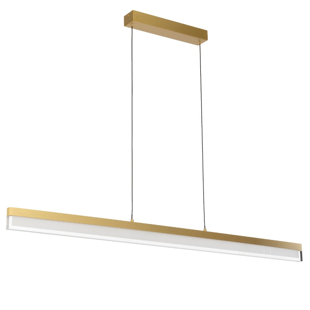 Salas Pearl Grey, Coffee Gold or Brass 30W 3000K LED Linear Pendant