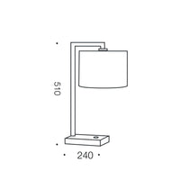Thumbnail for Sala Nickel with White Fabric Shade Table Lamp