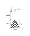 SARI: Bohemian Interior Embossed Ellipse Chrome Steel Pendant Light