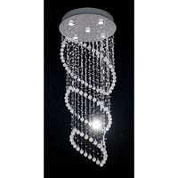 Thumbnail for Savina 5 Light Small Pendant Light in Chrome and Clear Glass