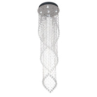 Thumbnail for Savina 5 Light Large Pendant Light in Chrome and Clear Glass