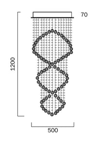 Thumbnail for Savina Chrome & Crystal 5 Light GU10 1200mm Pendant