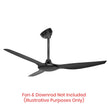 Three Sixty 45 Degree Sloping Ceiling Canopy Black (Compatible with all models excluding Kensington)