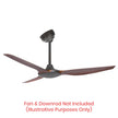 Three Sixty 45 Degree Sloping Ceiling Canopy Orb Bronze (Compatible with Delta, Kensington & Spitfire AC Models)