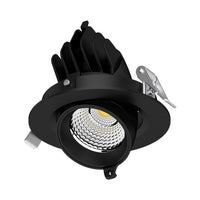 Thumbnail for scoop 13 round 13w adjustable led downlight satin black frame