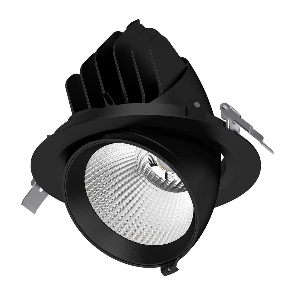 scoop 25 round 25w adjustable led downlight satin black frame