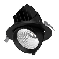 Thumbnail for scoop 25 round 25w adjustable led downlight satin black frame