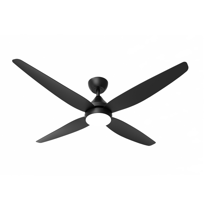 SAL Leura 56 inch DC ceiling fan in black with 22W LED light