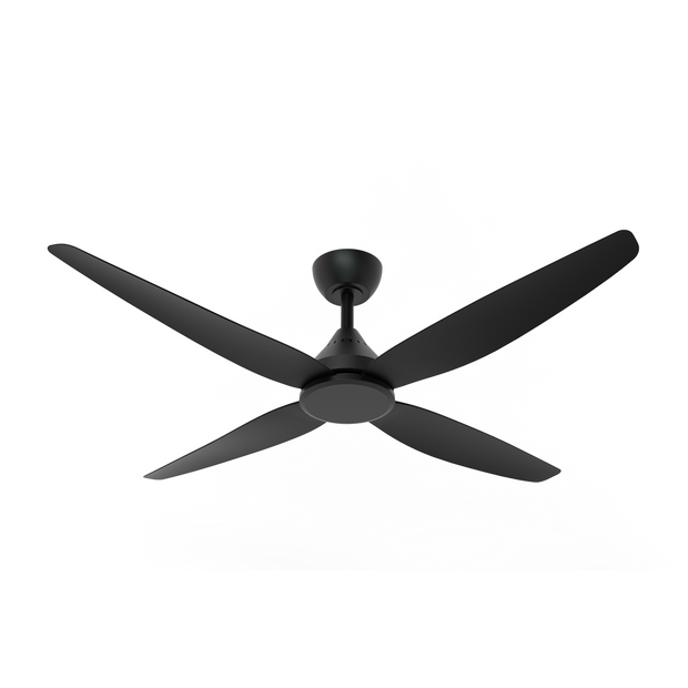 SAL Leura 56 inch DC ceiling fan in black, no light
