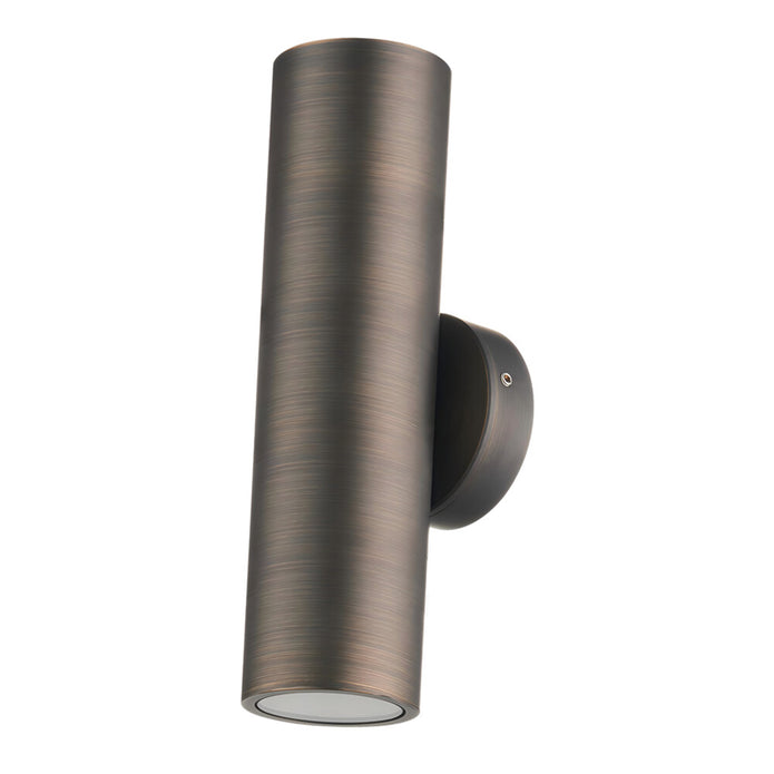 Bondi DZINE LED Up Down Wall Light IP65 Antique Brass 2X4W 3/4/6K GU10