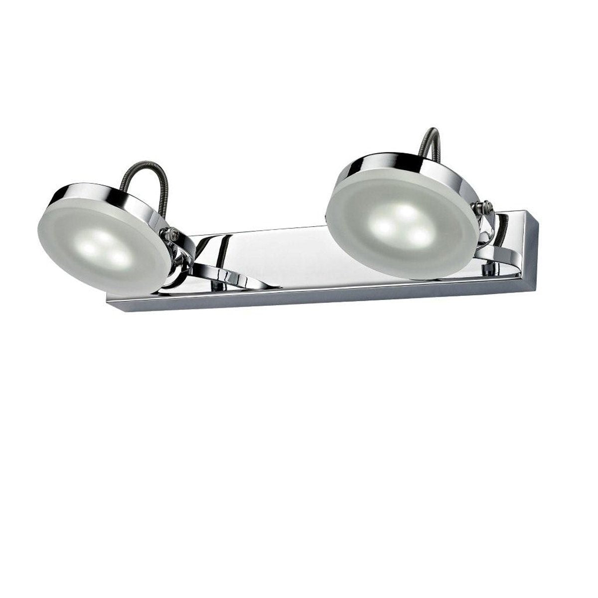 Seattle 2 x 3 Watt LED Internal Adjustable Bar Wall Light in Chrome