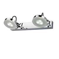 Thumbnail for Seattle 2 x 3 Watt LED Internal Adjustable Bar Wall Light in Chrome