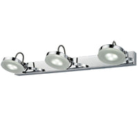 Thumbnail for Seattle 3 x 3 Watt LED Internal Adjustable Bar Wall Light in Chrome