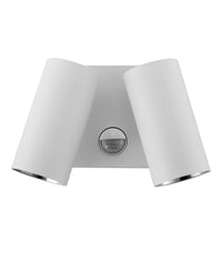Thumbnail for SEC: Surface Mounted LED Tri-CCT Double Adjustable Wall/Pillar Light (Matte White) IP65