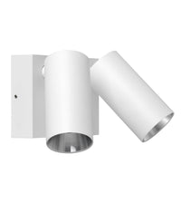 Thumbnail for SEC: Surface Mounted LED Tri-CCT Double Adjustable Wall/Pillar Light (Matte White) IP65