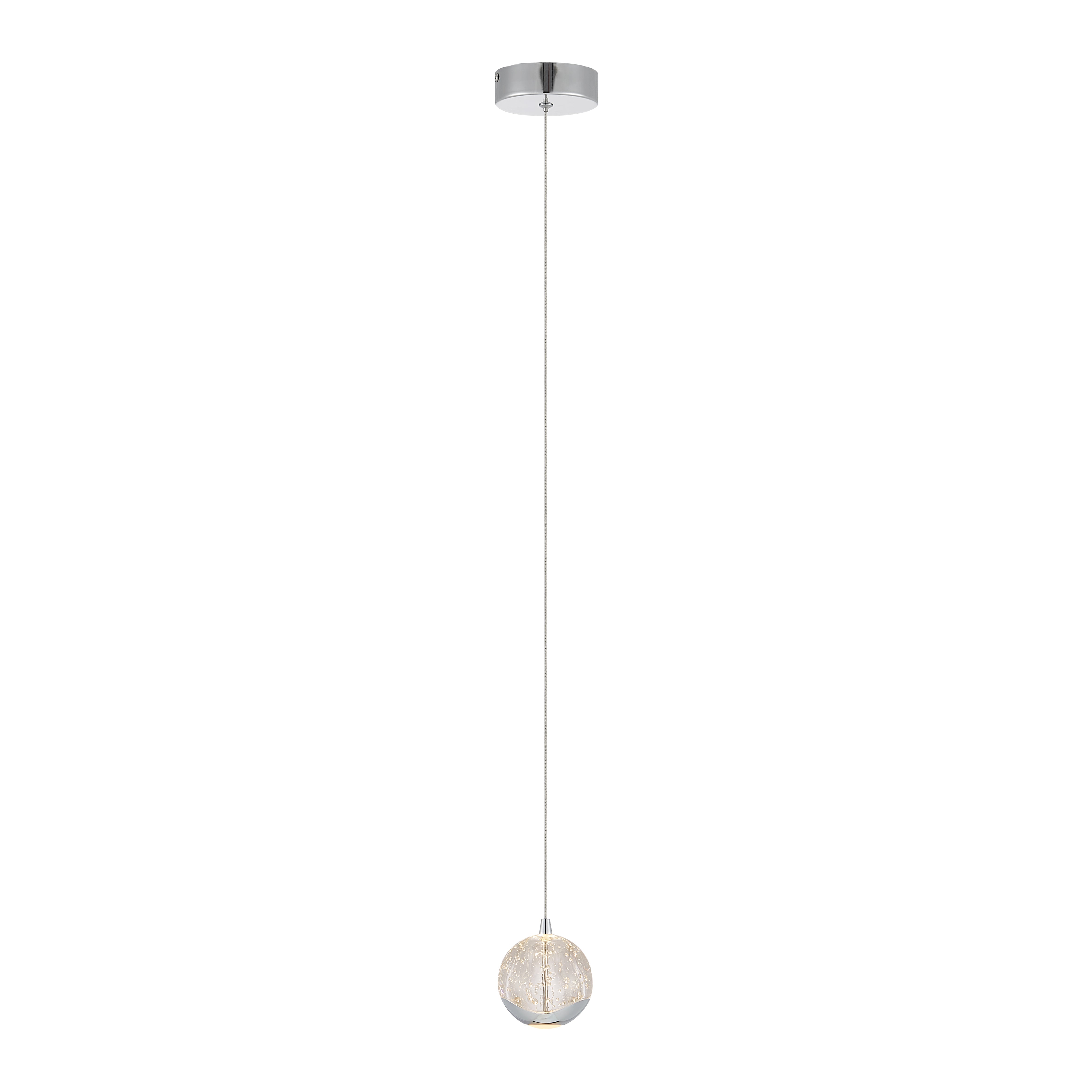 Segovia Gold or Chrome 5W 3000K 1 Light Pendant