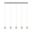 Segovia Gold or Chrome 25W 3000K 5 Light Bar Pendant