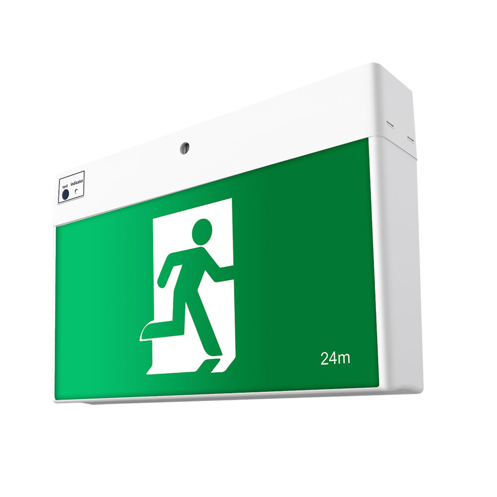 Emergency Exit Escape 240V 2W 3/Hr 24M White Surface Mount White