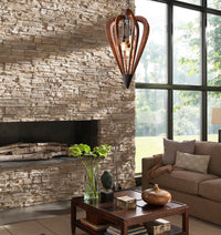 Thumbnail for SENORITA: Rustic Medium Tuscan Coffee Cherry / Winter Moss Wood Pendant Lights