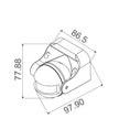 SENS012-013: Adjustable Infrared PIR Surface Mounted Sensors IP44