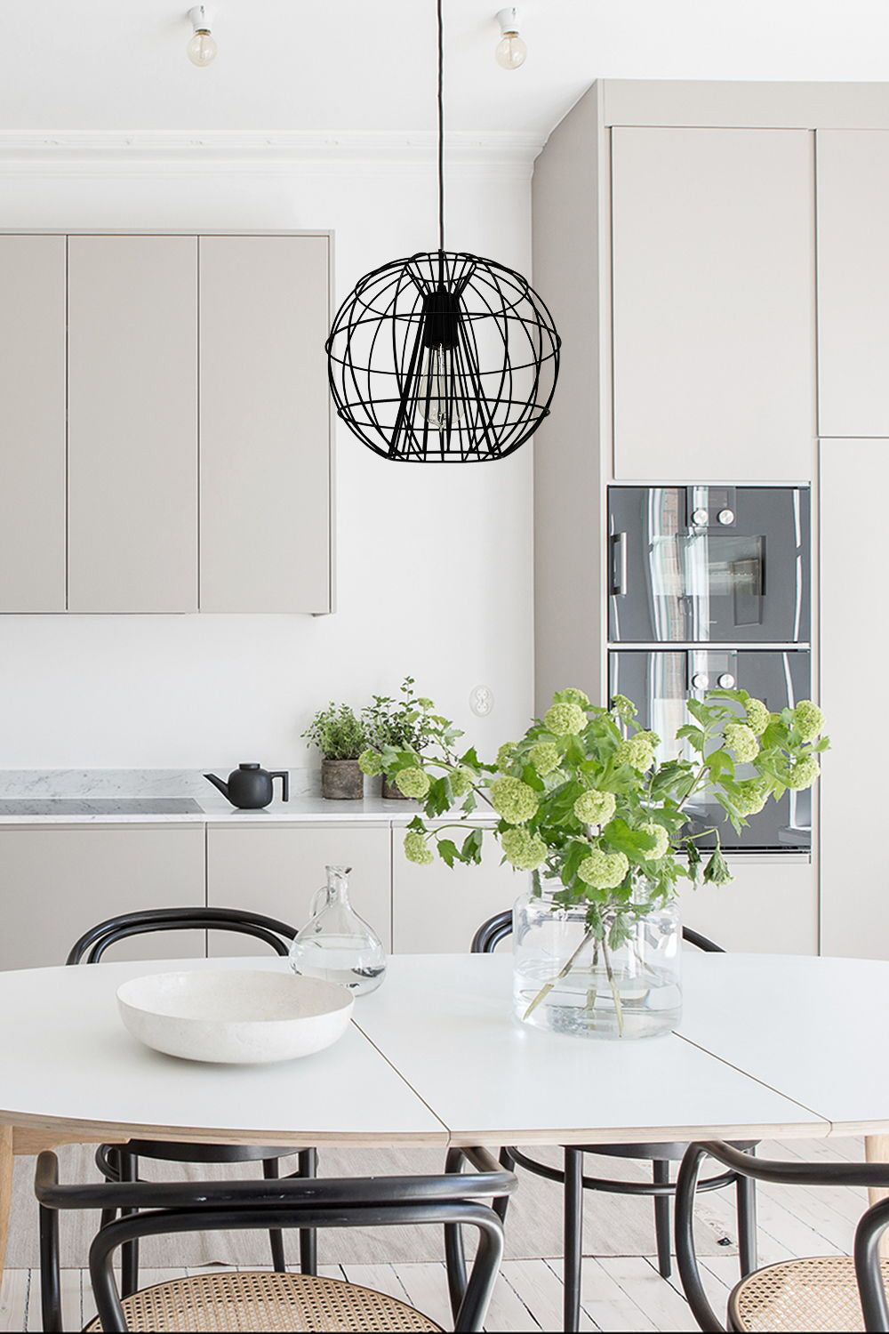 SENTINEL: Modern Minimalist Round Cage Pendant Lights