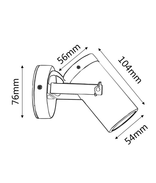 MR16 Exterior Adjustable Head Aged Copper Pillar Spot light IP54