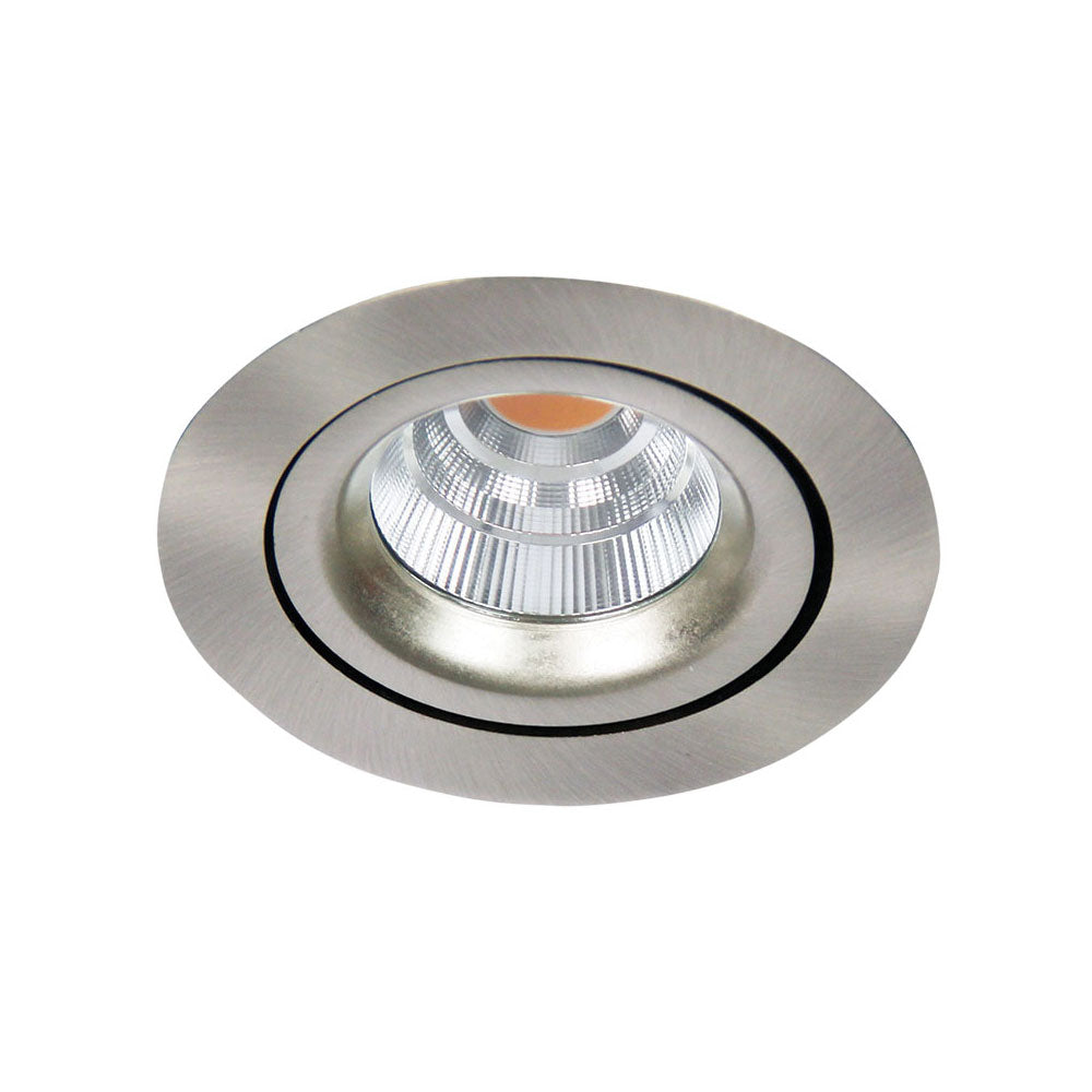 Gyro LED 2700K Brushed Steel Dimmable Recessed LED Junistar Gyro
