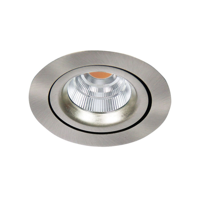Gyro LED 2700K Brushed Steel Dimmable Recessed LED Junistar Gyro