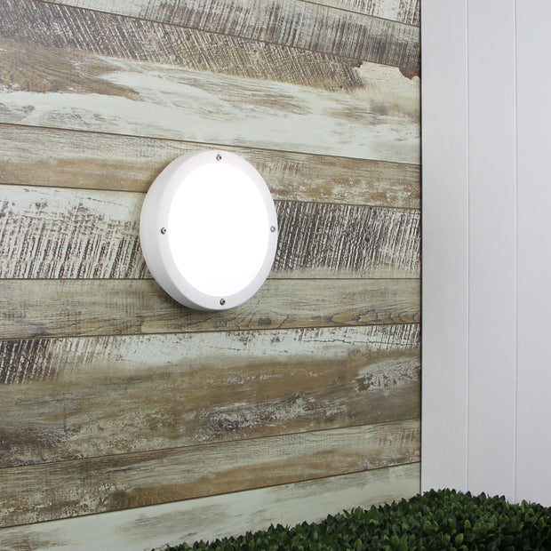 Primo White E27 IP65 Premium Outdoor Bunker Light