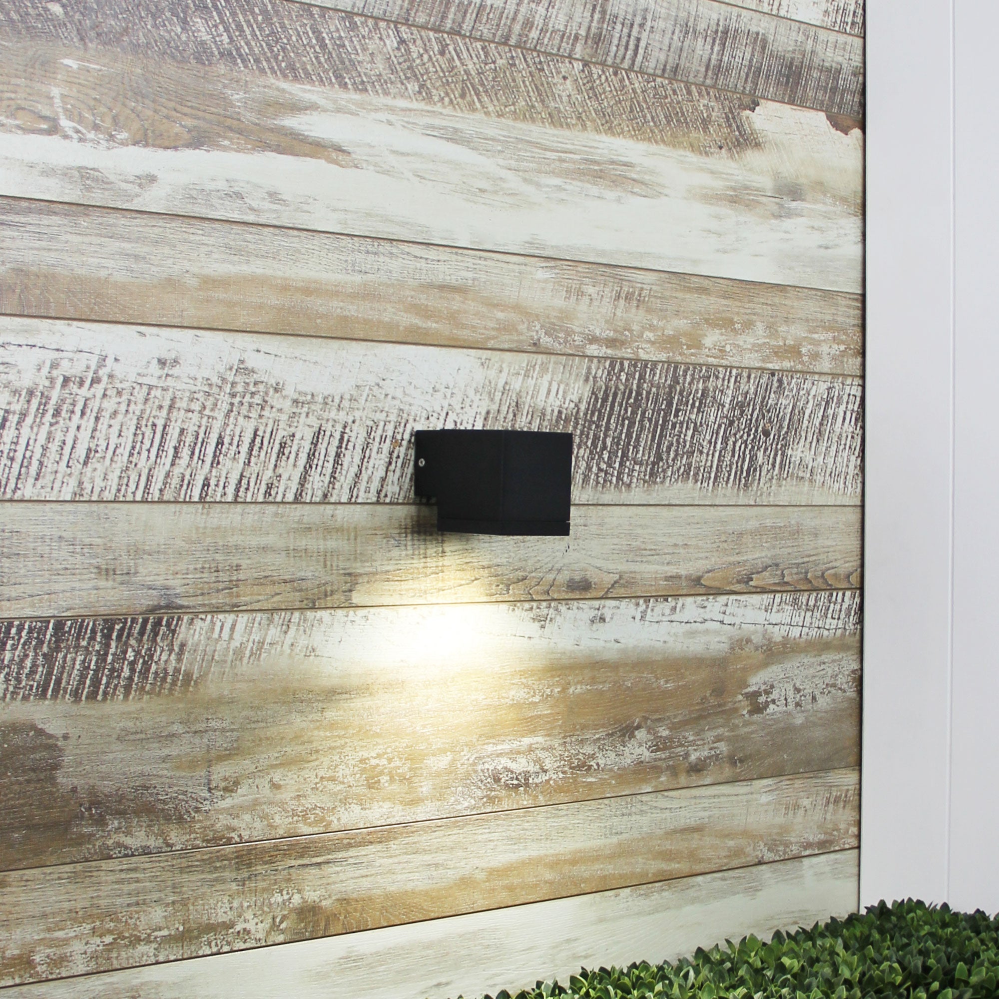 Kube Black GU10 Quality Outdoor Fixed Down Wall Light