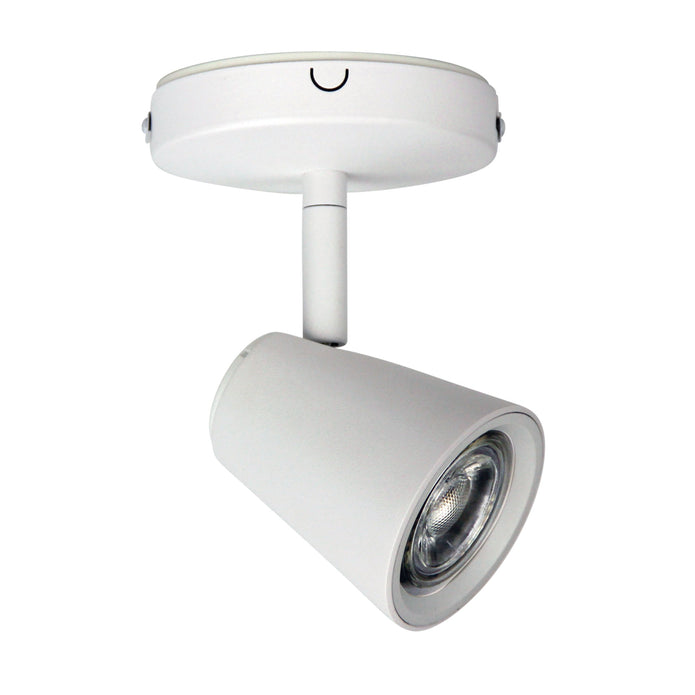 Zoom 1 White 1 Light GU10 Adjustable Spotlight