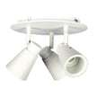 Zoom 3 Light Round LED Ready GU10 Adjustable Spotlight