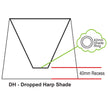 Lamp Shade Silver Tapered Square 28cm
