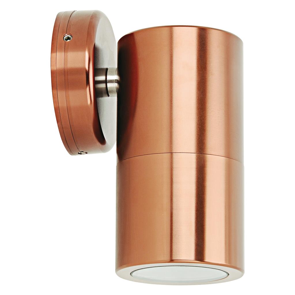 shadow 1lt fixed wall bracket 240V gu10 spotlight solid copper