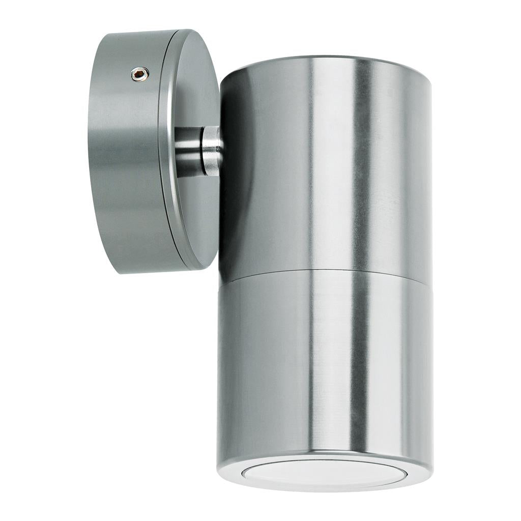 shadow 1lt fixed wall bracket 240V gu10 spotlight titanium silver