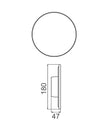 SHADOWTRI: Exterior LED Tri-CCT Round Backlit Wall Lights IP65 & IK08 (Diam: 250mm)