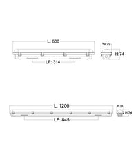 Thumbnail for SHIELDTRI: Exterior LED Waterproof Dual Power & Tri-CCT Battens IP65 IK08