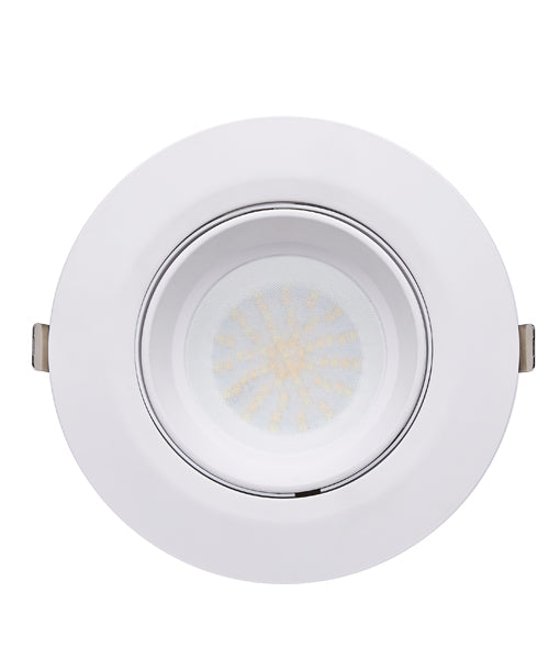 SHOPTRI01: LED Dual Power & Tri-CCT Gimbal White Recessed Shop Lighter