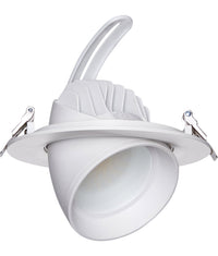 Thumbnail for SHOPTRI01: LED Dual Power & Tri-CCT Gimbal White Recessed Shop Lighter