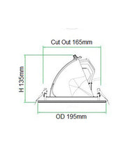 Thumbnail for SHOPTRI01: LED Dual Power & Tri-CCT Gimbal White Recessed Shop Lighter