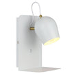 Shyn Wall Light with USB in White, Black, Grey or Beige