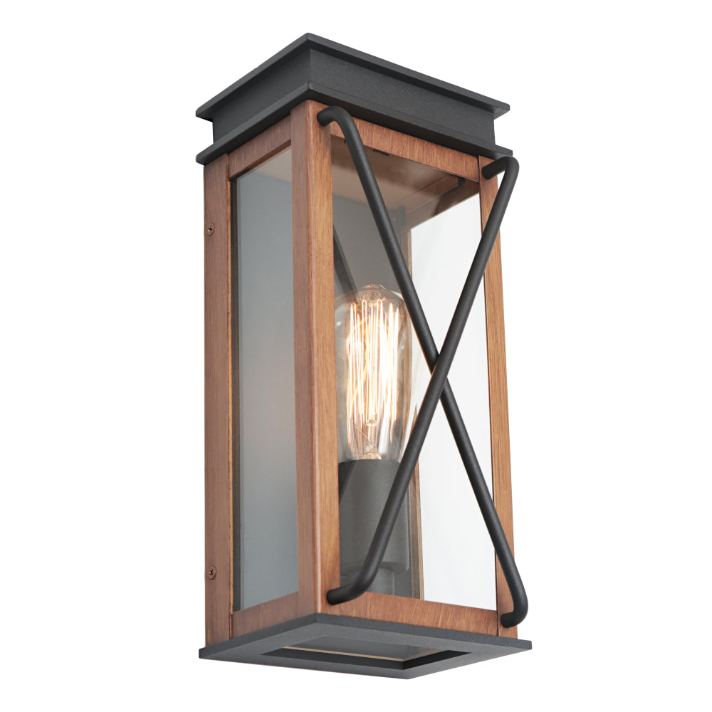 Sicily 1 Light Exterior Wall Light Black